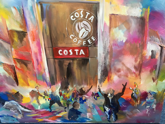 Costa Coffee Scene (acrylic)