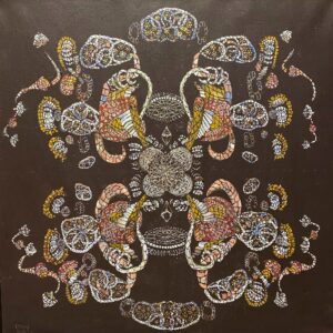 Four-way mirrored labyrinth (oils)